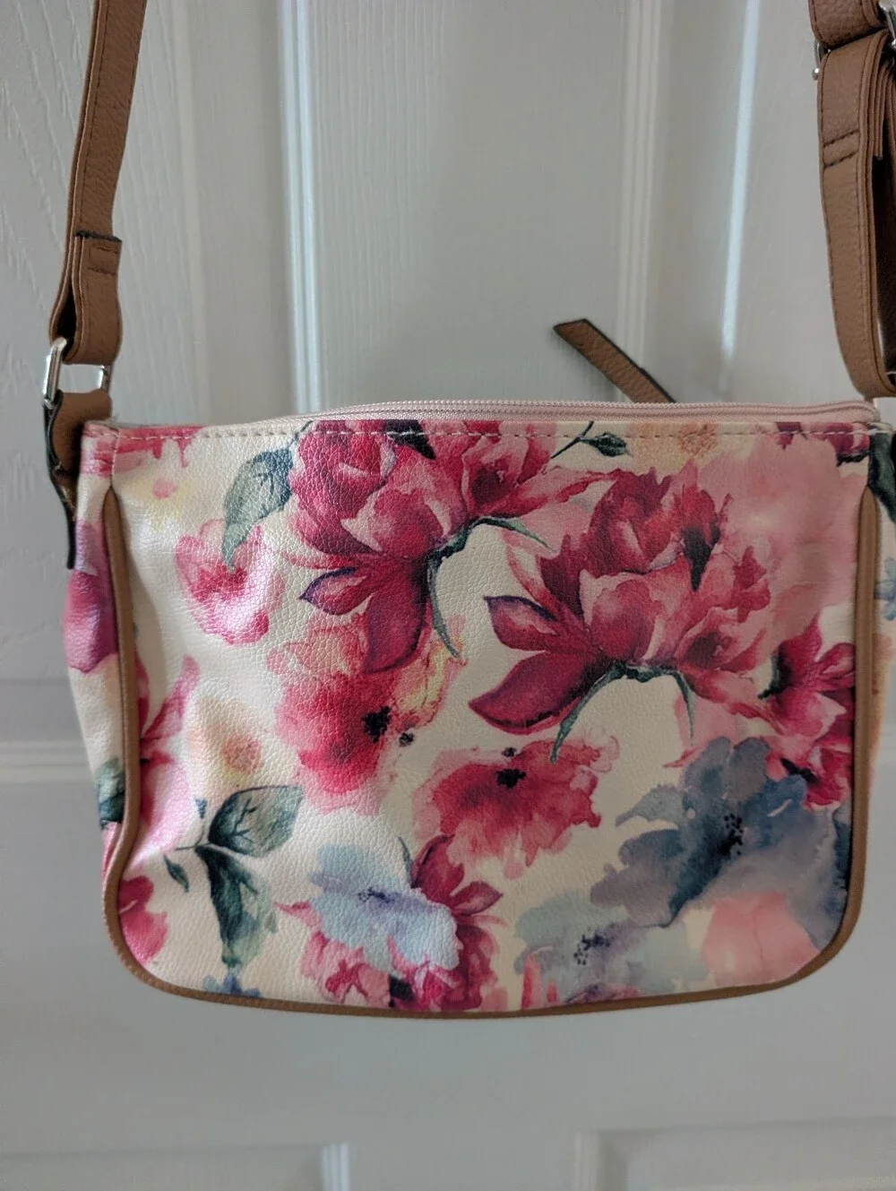 Rosetti Floral Crossbody Bag in Pink and Cream